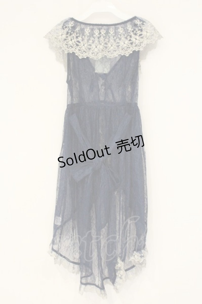 画像4: Vallee lys / Fishtail Lace Gilet  ネイビー O-26-09-04-097-GO-TO-IG-OS (4)