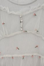 画像2: axes femme POETIQUE / ローズ刺繍チュールワンピース M グリーン O-26-09-04-011-AX-OP-OW-OS (2)