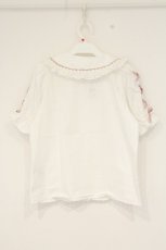 画像4: Chalmiere / 袖レースアップブラウス  シロ×ピンク O-26-09-04-100-AX-BL-IG-OS (4)