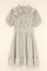 画像1: axes femme POETIQUE / ラッフルフリルワンピース M グリーン O-26-09-04-016-AX-OP-OW-OS (1)
