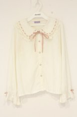 画像1: axes femme kawaii / はしごレースブラウス M シロ O-26-09-04-021-AX-BL-OW-OS (1)