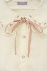 画像2: axes femme kawaii / はしごレースブラウス M シロ O-26-09-04-021-AX-BL-OW-OS (2)
