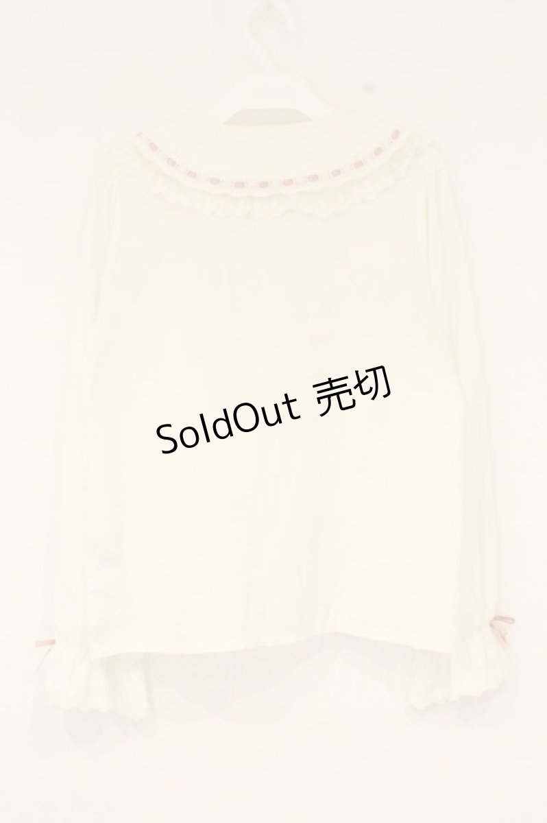 画像3: axes femme kawaii / はしごレースブラウス M シロ O-26-09-04-021-AX-BL-OW-OS (3)