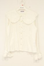 画像1: axes femme kawaii / 丸襟コットンブラウス M シロ O-26-09-04-022-AX-BL-OW-OS (1)