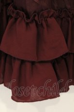 画像2: axes femme kawaii / ミディフリルペチスカート M ワイン O-26-09-04-003-AX-SK-OW-OS (2)