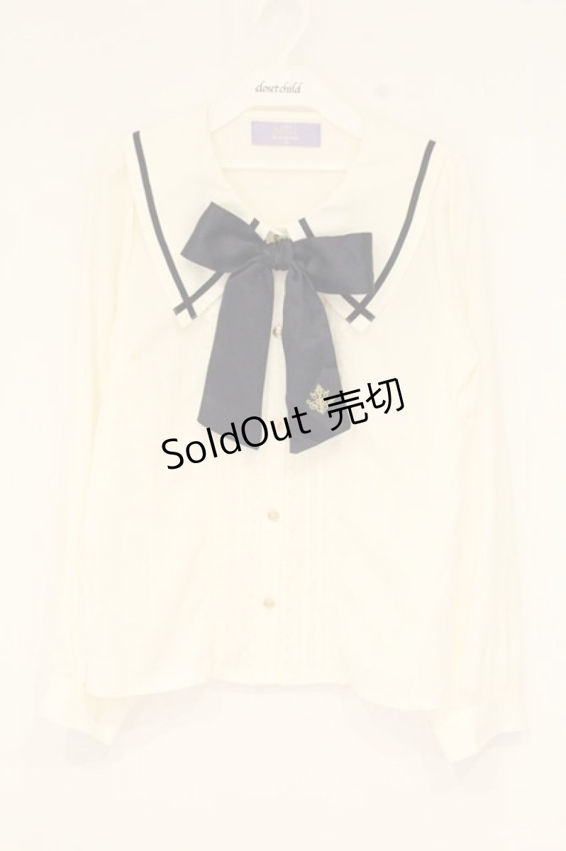 画像1: axes femme kawaii / セーラー襟ブラウス M キナリ O-26-09-04-029-AX-BL-OW-OS (1)