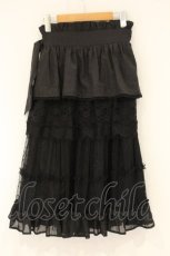 画像3: axes femme POETIQUE / ペプラムレースチュールスカート M クロ O-26-09-04-030-AX-SK-OW-OS (3)
