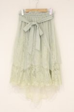 画像1: axes femme POETIQUE / レース×チュールアシメスカート M グリーン O-26-09-04-031-AX-SK-OW-OS (1)