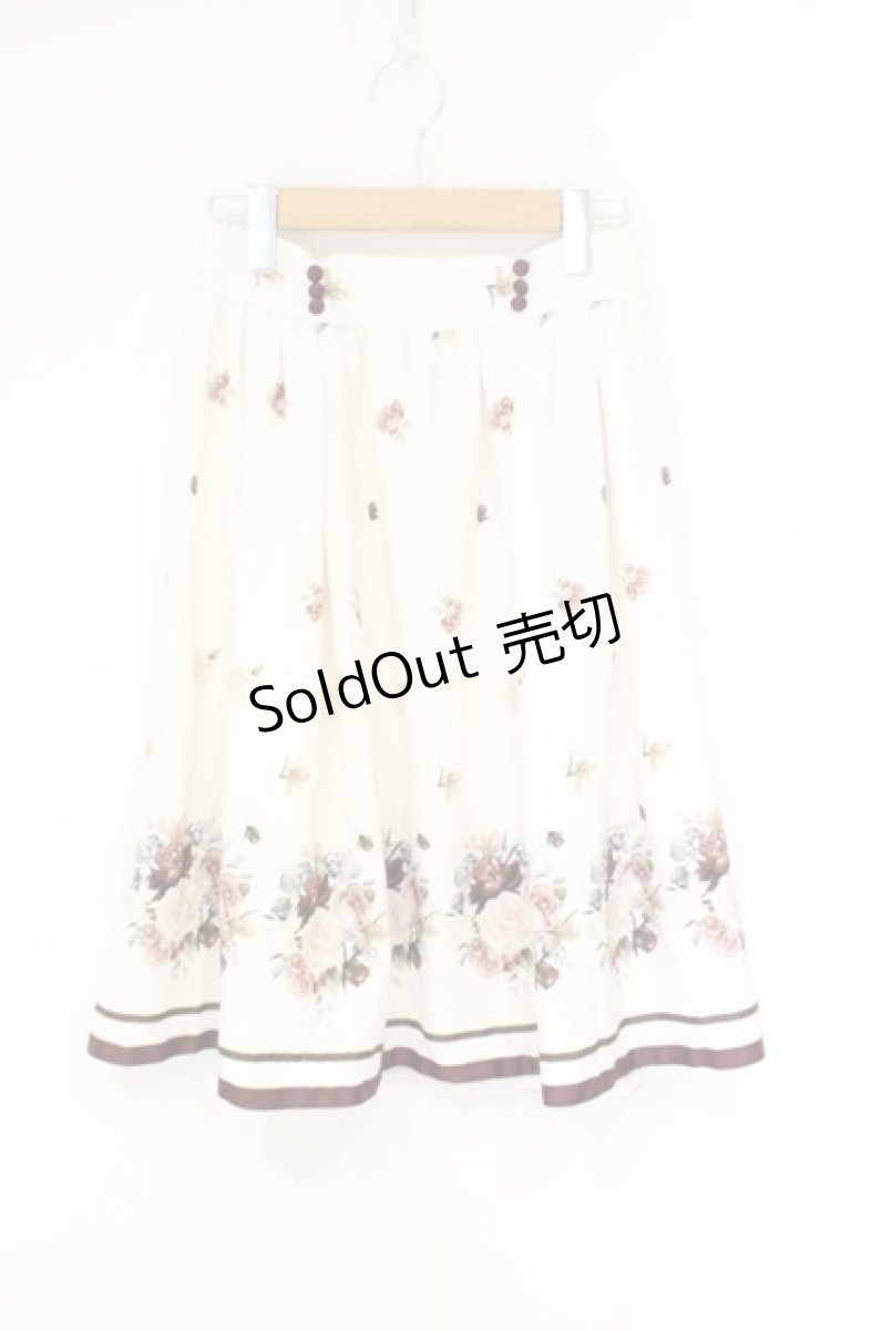 画像1: axes femme POETIQUE / フラワープリントスカート M シロ O-26-09-05-036-AX-SK-IG-OS (1)