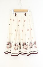 画像1: axes femme POETIQUE / フラワープリントスカート M シロ O-26-09-05-036-AX-SK-IG-OS (1)