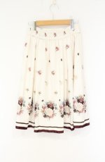 画像2: axes femme POETIQUE / フラワープリントスカート M シロ O-26-09-05-036-AX-SK-IG-OS (2)