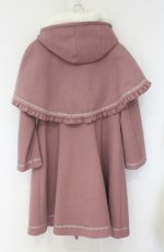 画像2: axes femme kawaii / ケープ付きロングコート  ピンク O-26-09-05-037-AX-CO-IG-OS (2)
