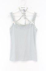 画像1: axes femme / バラクロスストラップキャミ M サックス O-26-09-05-041-AX-TO-IG-OS (1)