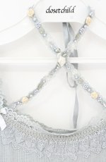 画像2: axes femme / バラクロスストラップキャミ M サックス O-26-09-05-041-AX-TO-IG-OS (2)