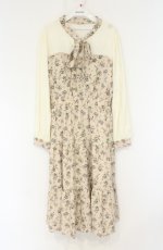 画像2: axes femme POETIQUE / フラワーシフォンワンピース M ピンク O-26-09-05-043-AX-OP-IG-OS (2)