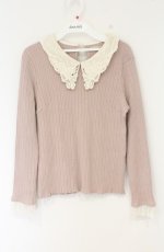 画像1: axes femme POETIQUE / レースカラープルオーバー M ピンク O-26-09-05-044-AX-TO-IG-OS (1)