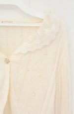 画像2: axes femme / パール使いボレロ M アイボリー O-26-09-05-045-AX-TO-IG-OS (2)
