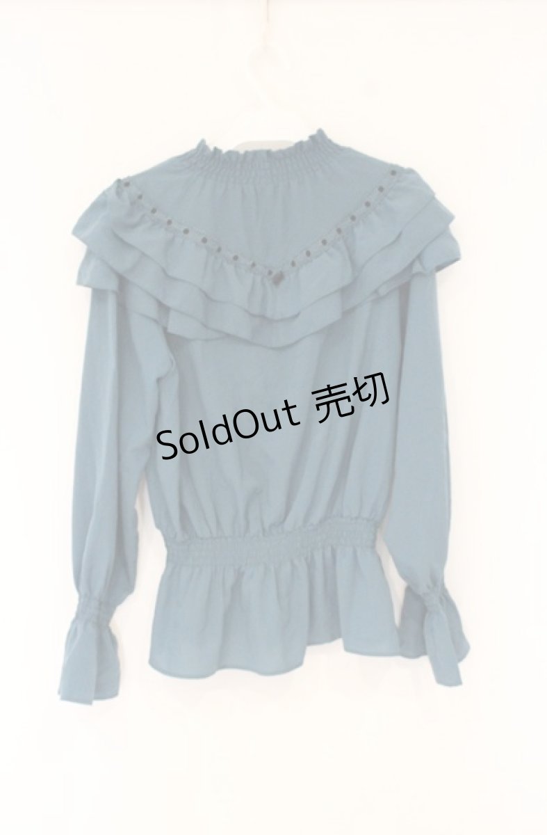 画像2: axes femme / ハイネックはしごレーストップス M ターコイズ系 O-26-09-05-053-AX-TO-IG-OS (2)