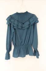 画像2: axes femme / ハイネックはしごレーストップス M ターコイズ系 O-26-09-05-053-AX-TO-IG-OS (2)