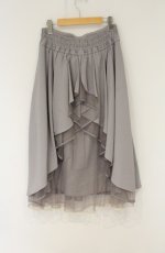 画像2: axes femme POETIQUE / バックフリルレースアップスカート M グレー O-26-09-05-064-AX-SK-IG-OS (2)