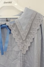 画像2: axes femme POETIQUE / レース襟ブラウス  ブルー O-26-09-05-065-AX-BL-IG-OS (2)
