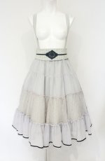 画像1: axes femme POETIQUE / サス付きシフォン重ねスカート M グレー系 O-26-09-05-068-AX-SK-IG-OS (1)