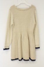 画像3: axes femme POETIQUE / シャギー切り替えニットワンピース  アイボリー O-26-09-05-071-AX-OP-IG-OS (3)