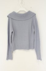 画像2: axes femme / テープ刺繍ニットプルオーバー M ブルー O-26-09-05-075-AX-TO-IG-OS (2)