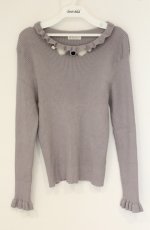 画像1: axes femme / ビジューボタンニット M グレー系 O-26-09-05-077-AX-TO-IG-OS (1)