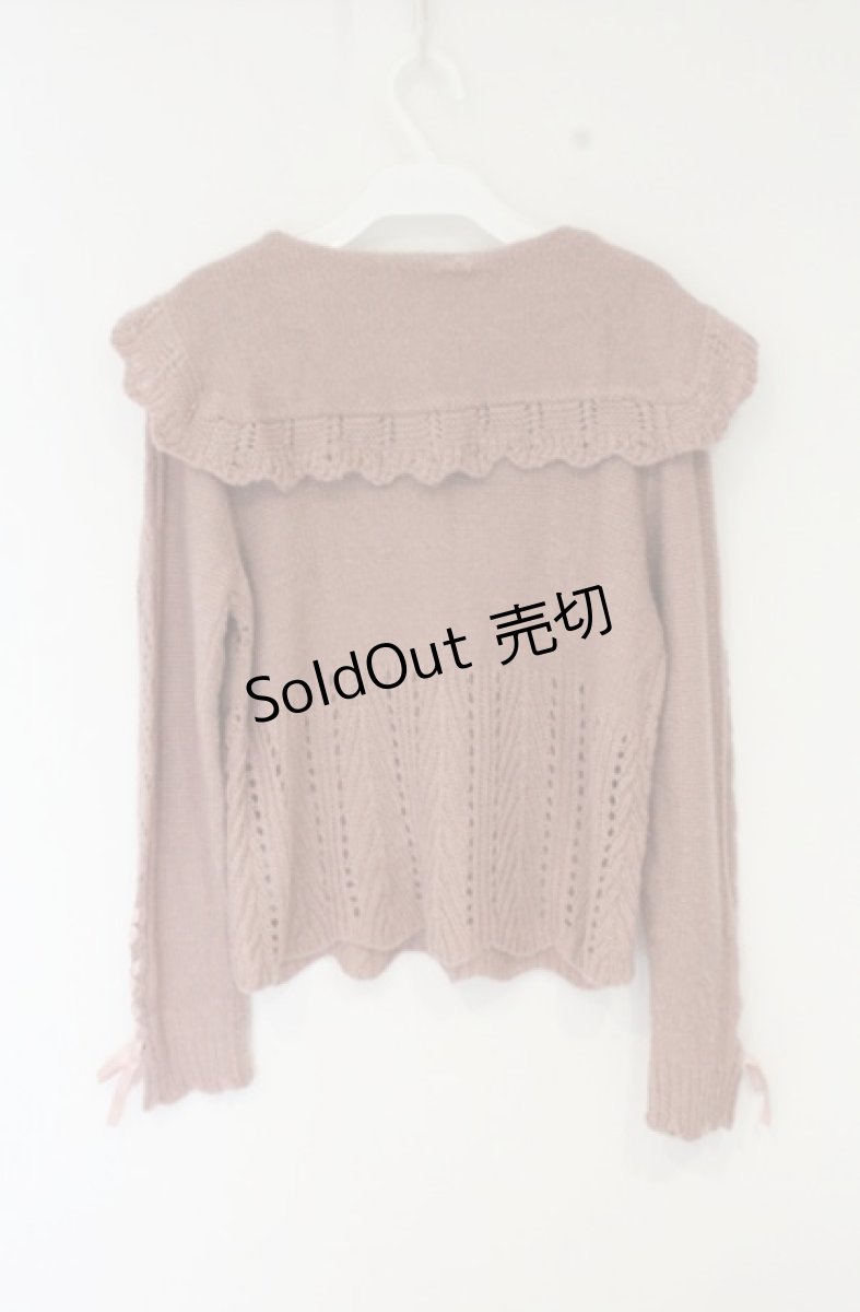 画像2: axes femme POETIQUE / セーラーデザインニットプルオーバー  ピンク O-26-09-05-083-AX-TO-IG-OS (2)