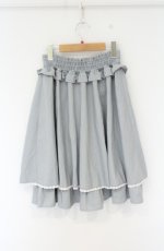 画像3: axes femme kawaii / 2段フリルスカート M ブルーグレー O-26-09-05-090-AX-SK-IG-OS (3)