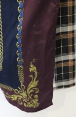 画像2: axes femme POETIQUE / スカーフ巻きチェックスカート  ネイビー×アイボリー O-26-09-05-091-AX-SK-IG-OS (2)