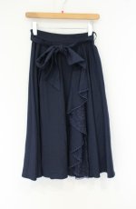 画像1: axes femme / ラッフルレーススカート M ネイビー O-26-09-05-100-AX-TO-IG-OS (1)