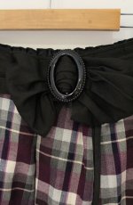 画像2: axes femme POETIQUE / リボンベルトデザインスカート  クロ×パープル系 O-26-09-05-106-AX-SK-IG-OS (2)