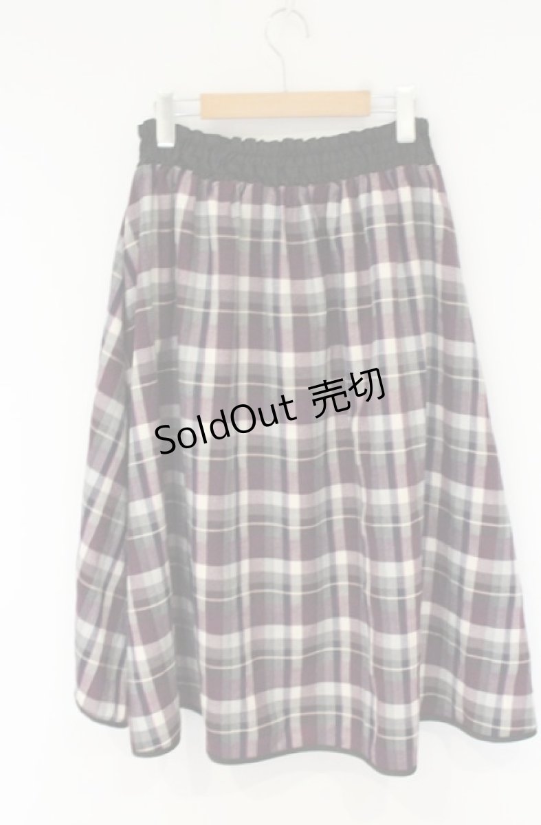 画像3: axes femme POETIQUE / リボンベルトデザインスカート  クロ×パープル系 O-26-09-05-106-AX-SK-IG-OS (3)