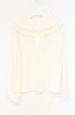 画像3: axes femme POETIQUE / フラワークロス刺繍ブラウス M 生成り O-26-09-05-014-AX-BL-IG-OS (3)