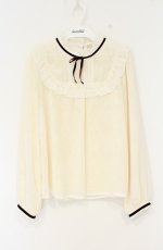 画像1: axes femme POETIQUE / 内レースブラウス M アイボリー O-26-09-05-020-AX-BL-IG-OS (1)