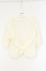 画像1: axes femme / レース半袖ボレロ M アイボリー O-26-09-05-029-AX-TO-IG-OS (1)