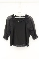 画像1: Jamie エーエヌケー / 袖切り替えプルブラウス M クロ O-26-09-07-033-LO-BL-OW-OS (1)