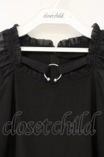 画像2: Jamie エーエヌケー / 袖切り替えプルブラウス M クロ O-26-09-07-033-LO-BL-OW-OS (2)