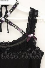 画像2: axes femme / バラクロスストラップキャミ  クロ O-26-09-07-004-AX-TO-IG-OS (2)