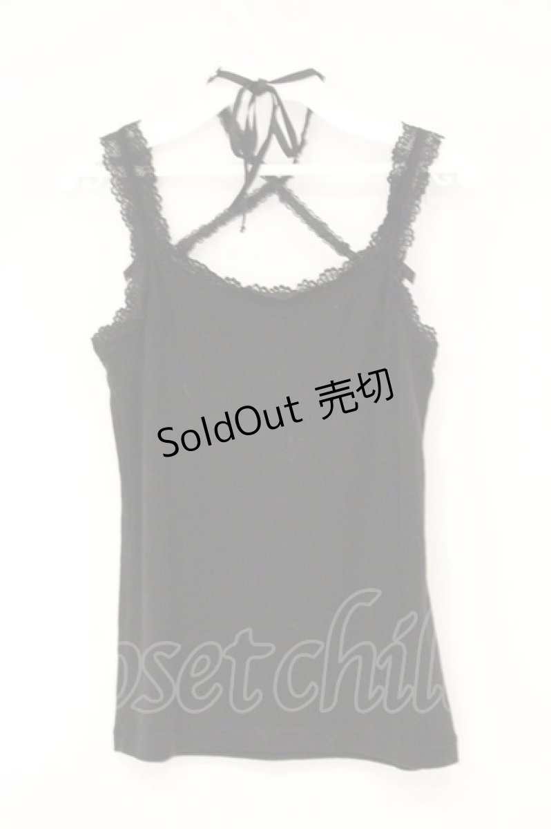 画像3: axes femme / バラクロスストラップキャミ  クロ O-26-09-07-004-AX-TO-IG-OS (3)