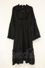 画像1: axes femme / 姫袖風ラッフルフリルワンピース F クロ O-26-09-07-049-AX-OP-OW-OS (1)
