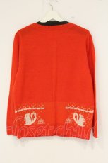 画像3: Franche Lippee / リス柄カーディガン  朱色 O-26-09-07-050-LO-TO-OW-OS (3)
