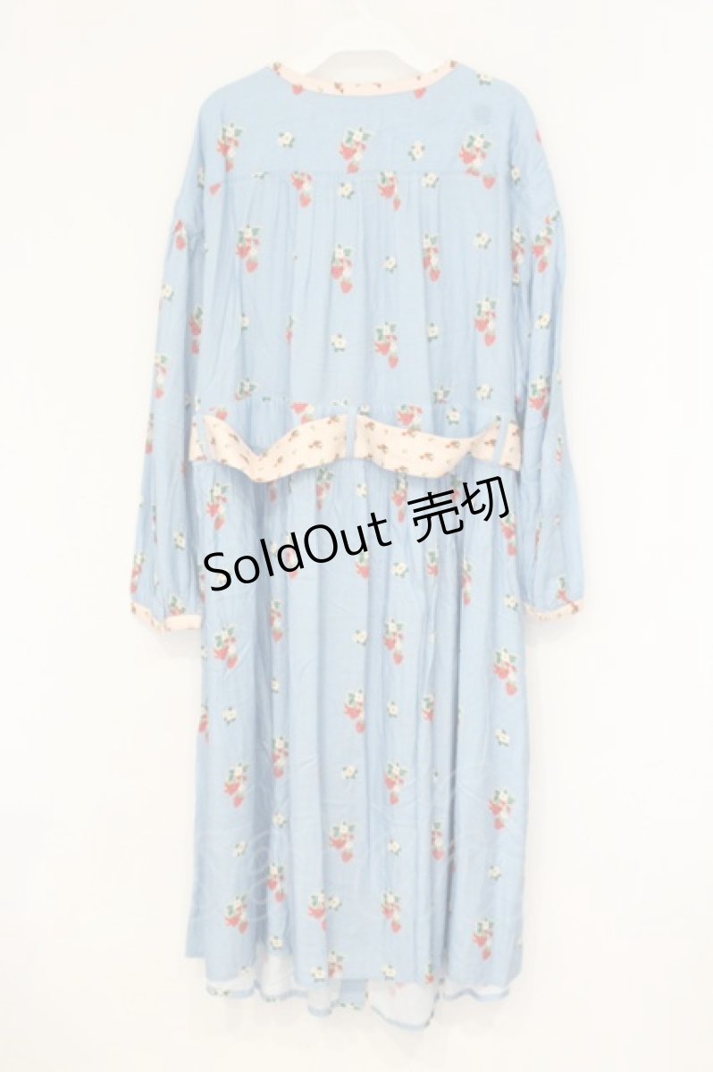 画像4: Franche Lippee / ストロベリーガウンワンピース FL5 サックス O-26-09-07-052-LO-OP-OW-OS (4)