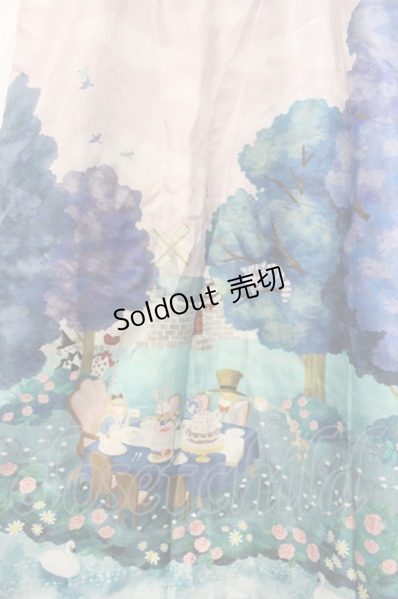 画像2: franche lippee black / アリス柄ワンピース FL5 クロ×マルチ O-26-09-07-053-LO-OP-OW-OS (2)