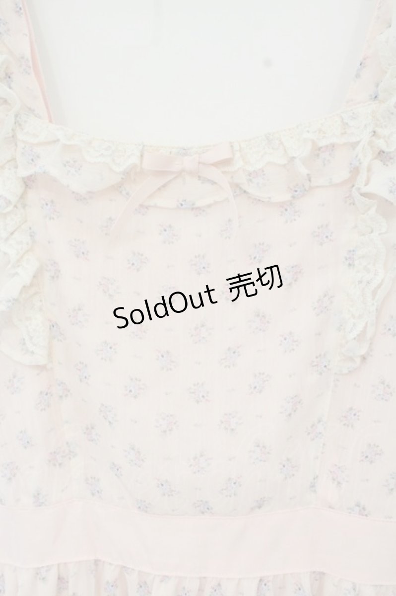 画像2: ERIKA collection / 花柄シアージャンパースカート LL ピンク O-26-09-07-056-LO-OP-OW-OS (2)