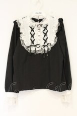画像1: NOEMIE / ゴシックチョーカーバックルレースアップブラウス  クロ×シロ O-26-09-07-060-LO-BL-IG-OS (1)