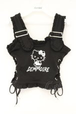 画像1: DimMoire / 【HELLO KITTY×DimMoire】フリルビスチェ  ブラック O-26-09-07-061-PU-TO-IG-OS (1)