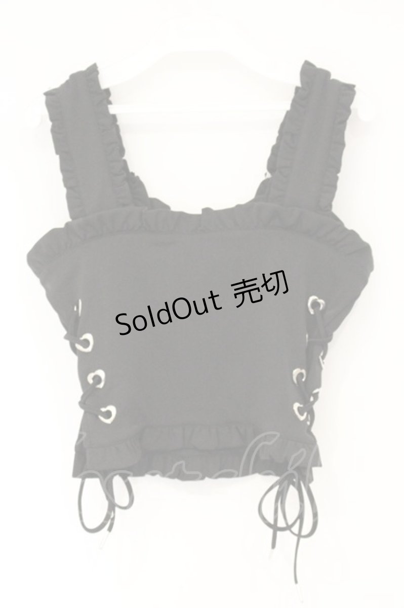 画像4: DimMoire / 【HELLO KITTY×DimMoire】フリルビスチェ  ブラック O-26-09-07-061-PU-TO-IG-ZY (4)